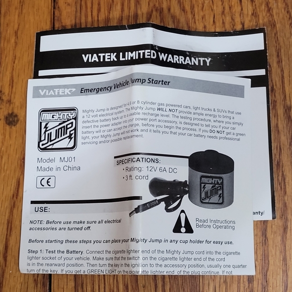 ViaTek Mighty Jump Emergency Vehicle Jumpstarter As Seen on TV NEW IN BOX - Picture 6 of 8